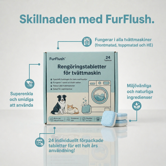FurFlush- Få bort husdjurslukten där den faktiskt börjar